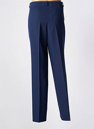 Pantalon droit taille à pinces taille normale bleu ESTEL COLLECTION femme