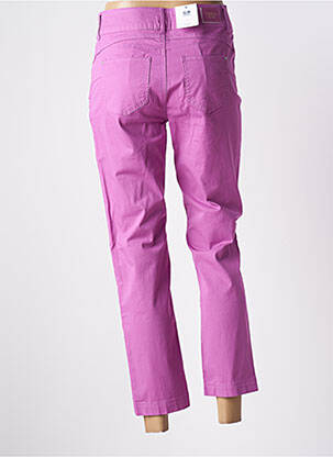 Pantalon 7/8 tissage popeline taille normale violet C'EST BEAU LA VIE femme