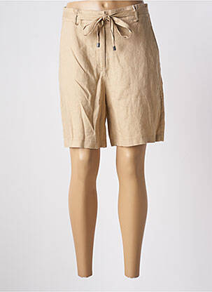 Bermuda taille à pinces taille haute beige ESPRIT femme
