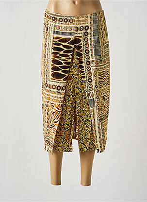 Jupe mi-longue taille normale jaune PAUL BRIAL femme