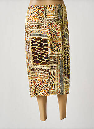 Jupe mi-longue taille normale jaune PAUL BRIAL femme