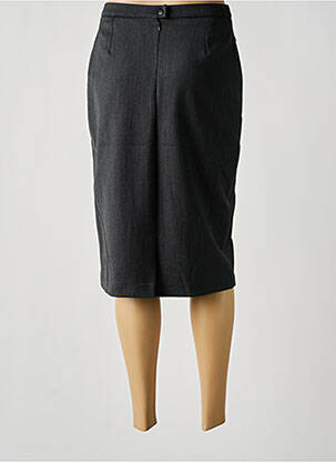 Jupe mi-longue doublure textile gris GUY DUBOUIS femme