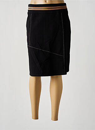 Jupe mi-longue taille normale noir CHRISTINE LAURE femme
