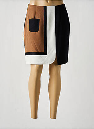 Jupe mi-longue taille normale noir PAUL BRIAL femme