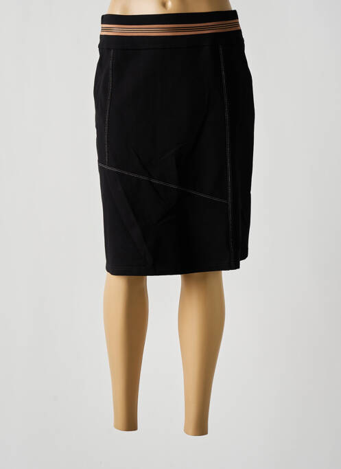 Jupe mi-longue taille normale noir CHRISTINE LAURE femme