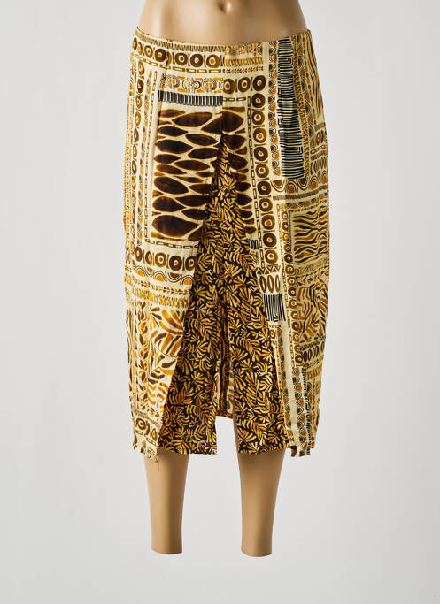 Jupe mi-longue jaune PAUL BRIAL pour femme