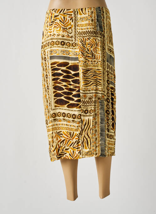 Jupe mi-longue jaune PAUL BRIAL pour femme