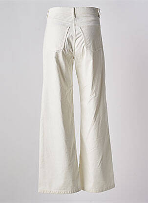 Pantalon droit fermeture zippée sous rabat boutonné taille normale beige ESPRIT femme