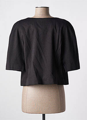 Veste chic col rond noir ESTEL COLLECTION femme