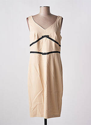 Robe mi-longue sans manche sans manche beige ESTEL COLLECTION femme