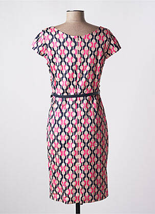 Robe mi-longue fermeture zippée au dos manches courtes rose BETTY & CO femme