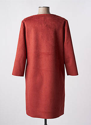 Robe courte manches 3/4 manches 3/4 orange TELMAIL femme