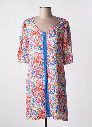 Robe courte manches 3/4 manches 3/4 bleu PAUL BRIAL femme