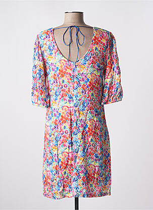 Robe courte coupe fluide manches 3/4 bleu PAUL BRIAL femme