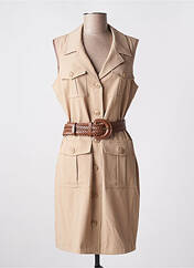 Robe mi-longue beige K-DESIGN pour femme seconde vue