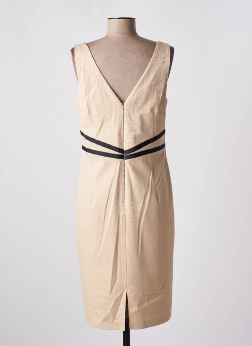 Robe mi-longue beige ESTEL COLLECTION pour femme