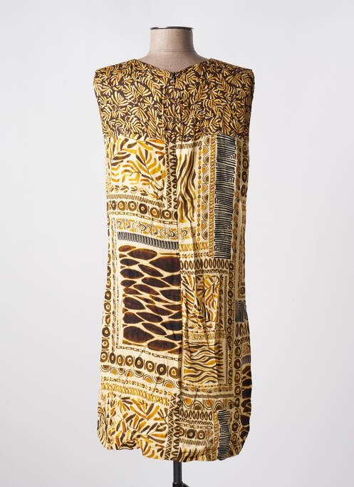 Robe mi-longue jaune PAUL BRIAL pour femme