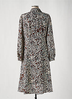 Robe mi-longue coupe fluide manches longues gris ESPRIT femme
