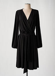 Robe mi-longue manches longues manches longues noir K-DESIGN femme