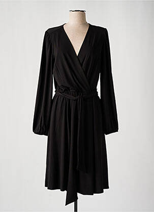 Robe mi-longue manches longues manches longues noir K-DESIGN femme