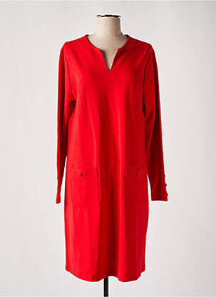 Robe mi-longue manches longues manches longues rouge AGATHE & LOUISE femme