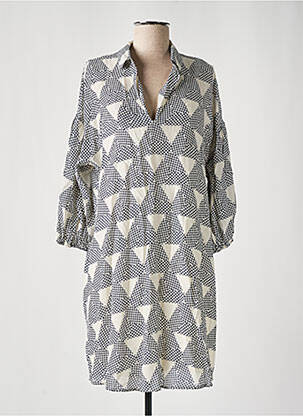 Robe mi-longue coupe fluide manches longues bleu ESPRIT femme
