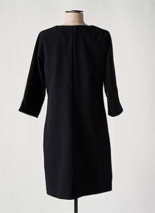 Robe mi-longue manches 3/4 manches 3/4 noir PAUL BRIAL femme