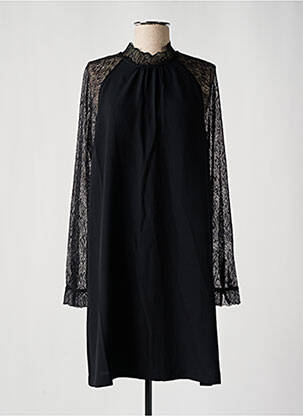 Robe mi-longue coupe fluide manches longues noir ESPRIT femme
