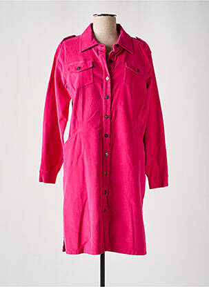 Robe mi-longue manches longues manches longues rose PAUL BRIAL femme