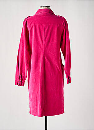 Robe mi-longue manches longues manches longues rose PAUL BRIAL femme