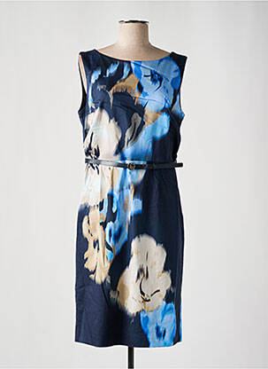 Robe mi-longue imprimé fleurs sans manche bleu BETTY & CO femme