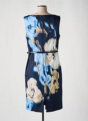 Robe mi-longue imprimé fleurs sans manche bleu BETTY & CO femme