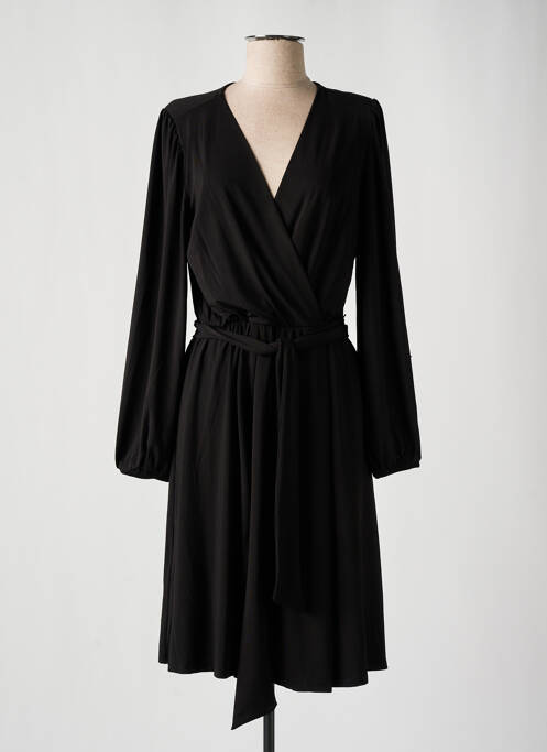 Robe mi-longue manches longues manches longues noir K-DESIGN femme