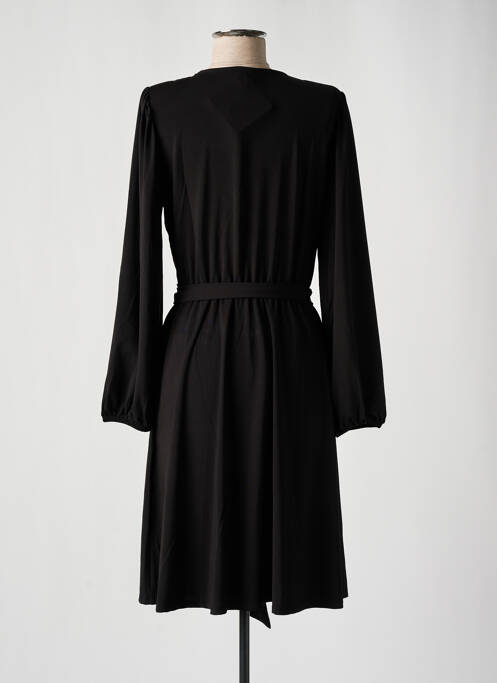 Robe mi-longue manches longues manches longues noir K-DESIGN femme