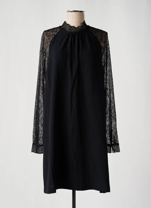 Robe mi-longue coupe fluide manches longues noir ESPRIT femme