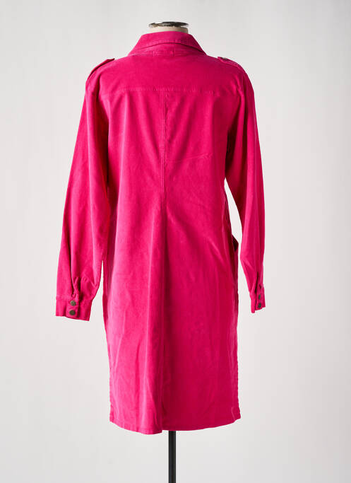 Robe mi-longue manches longues manches longues rose PAUL BRIAL femme
