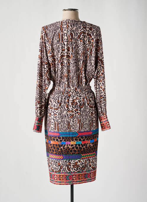 Robe mi-longue marron K-DESIGN pour femme