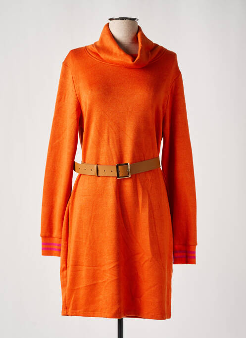 Robe pull orange PAUL BRIAL pour femme