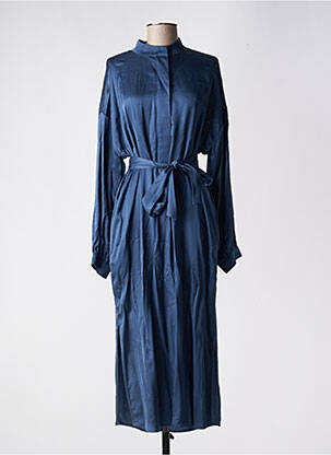 Robe longue manches longues manches longues bleu ESPRIT femme