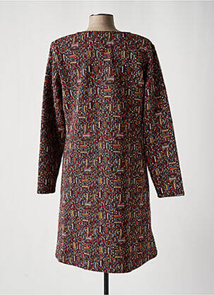 Robe mi-longue imprimé fantaisie manches longues rouge LA FIANCÉE femme