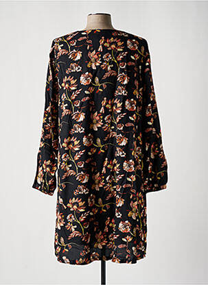 Robe mi-longue coupe fluide manches longues noir LA FIANCÉE femme