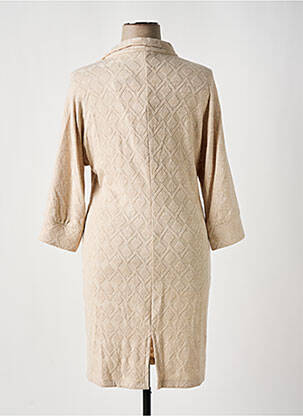 Robe mi-longue manches 3/4 manches 3/4 gris ESTEL COLLECTION femme