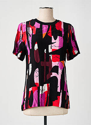 Top imprimé fantaisie manches courtes noir ESPRIT femme
