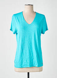 Top manches courtes manches courtes bleu MARBLE femme