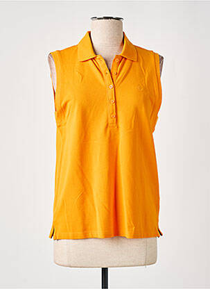 Polo fermeture boutonnée sur le devant manches courtes orange ESPRIT femme