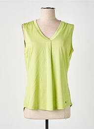 Top coupe fluide sans manche vert MARBLE femme