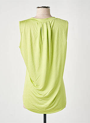Top coupe fluide sans manche vert MARBLE femme