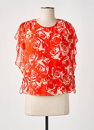 Top imprimé fantaisie manches courtes orange ESPRIT femme