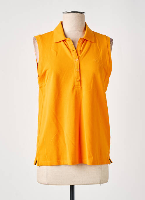 Polo fermeture boutonnée sur le devant manches courtes orange ESPRIT femme