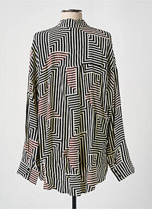 Chemisier tissage crêpe manches longues noir ESPRIT femme
